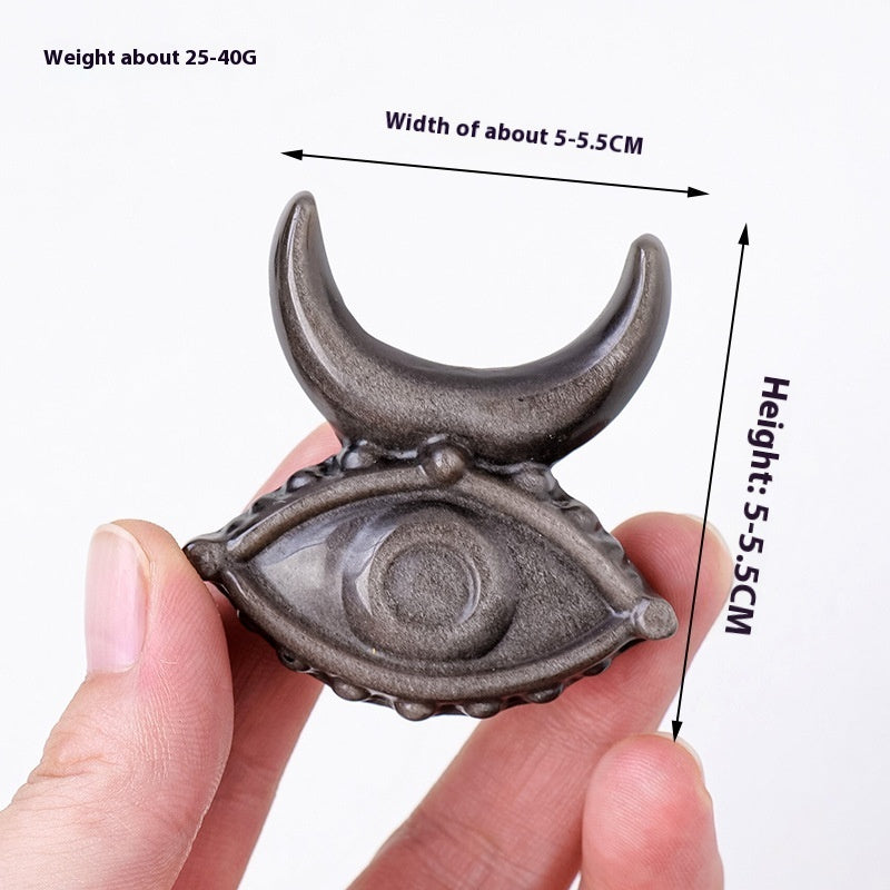 Natural Obsidian Sculpture Crafts Ornaments