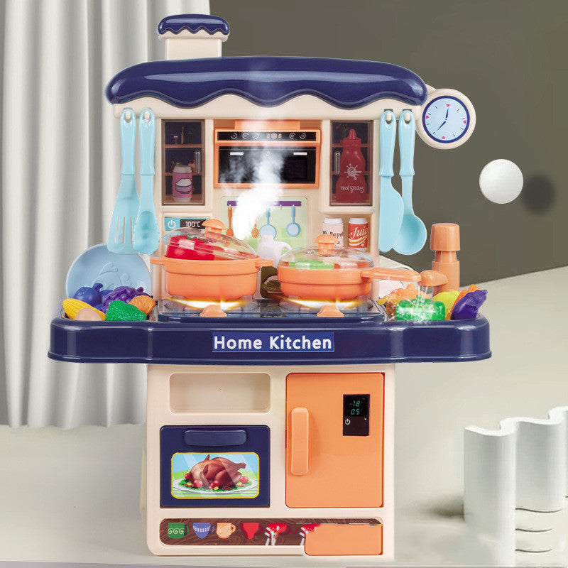 Boy Cooking Kitchen Utensils