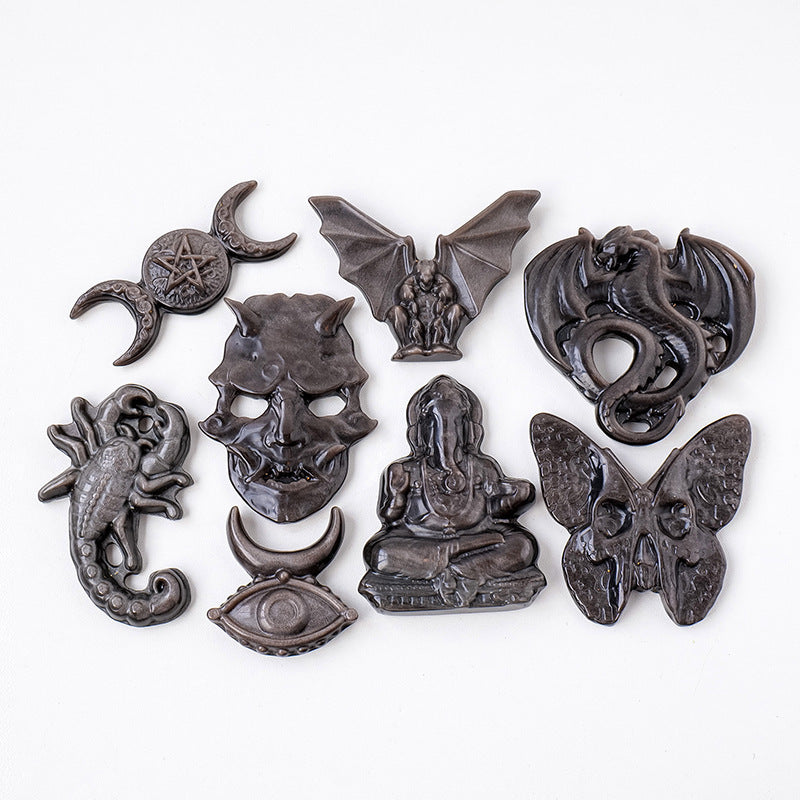 Natural Obsidian Sculpture Crafts Ornaments