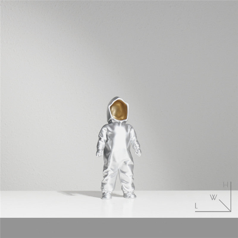 Modern Silver Resin Sculpture Ornaments