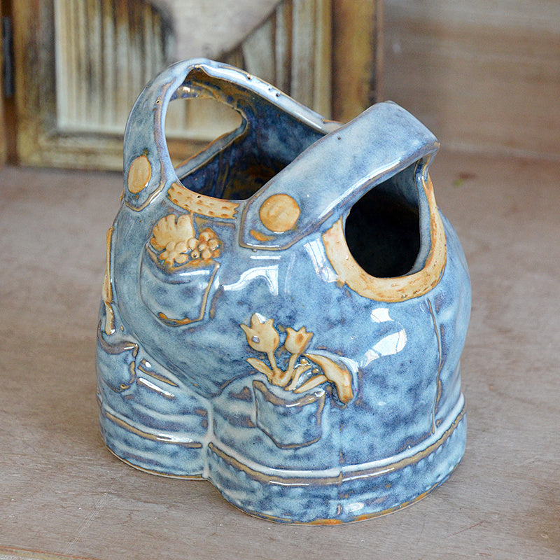 Faux Jeans Ceramic Vase